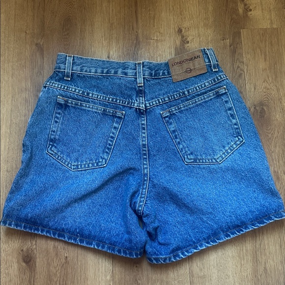 Vintage LONDONJEAN High Rise Blue Denim Medium Wash Shorts Size 8 - Picture 6 of 8